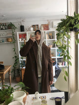 No.1496 alpaca button hood KNIT (3color)