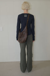 C SHIRRING DETAIL PANTS_KHAKI