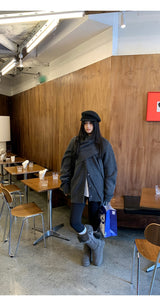Cape Muffler Loose Fit Knit Cardigan
