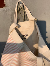 stripe reversible bag - candy pink