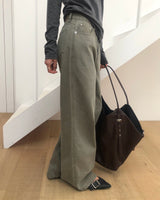 [ORIGINAL] Cran Straight Cotton Washed Pants
