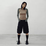 ピーナッツワッフルホールスリーブTシャツ