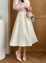 26SS★ Sotime Tassel Jacquard Flared Skirt