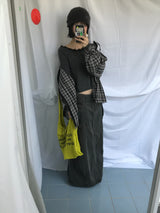 Feminine Flat Neck Long T-Shirt
