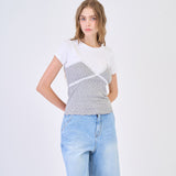フラワーレースノースリーブ Melange Gray