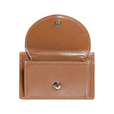 DOT Slim Pocket Mini Coin Transportation Card Wallet cognac wood