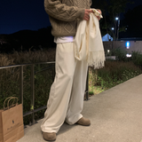 ノピ ベストフィット コーデュロイ バンディング ワイドパンツ