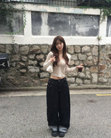 ロールアップデニムパンツ