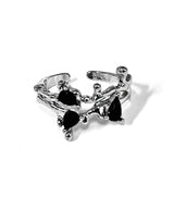 Black flower Ring