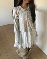 ヒンナ フローラル カーディガン