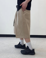 (belt presentation) Cotton Bermuda Pants