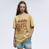 キャットフードピグメントTシャツ_マスタード