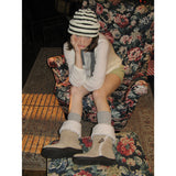Toggle 0015. Duffle Shearling Boots - 3colors