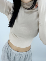 (SPECIAL PLANNED PRICE❤LONG & SHORT❤5 COLORS❤) GLAMOUR SLIM-FIT STRETCH LONG-SLEEVE TURTLE-NECK TOP