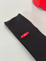 cotton rib hair band - black