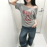 ビオオフショルダーショートスリーブドTシャツ(4 colors)