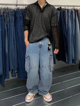 Monster Air Cargo Denim Pants 3C