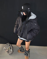 Robs High-Neck Hooded Short Padded Jacket