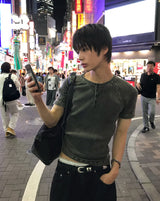 ウォッシュド ヘンリー ニット