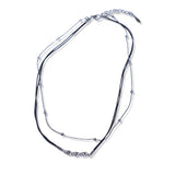 Swirl layered string chain choker necklace