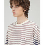 ウォッシュドストライプTシャツ