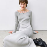 (OP-6255)JOSIET HALTER NECK KNIT DRESS