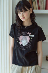 26SS★ ミユキャットクロップ半袖Tシャツ