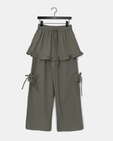 Karen frill cargo layered skirt pants