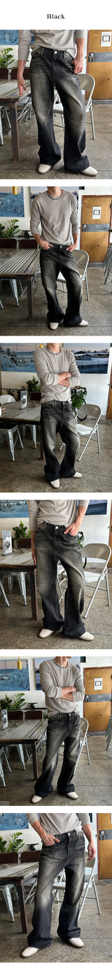 [UNISEX] Vintage black flare pants