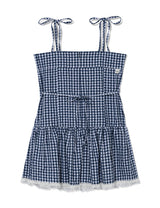 Aライン レース ドレスS(NAVY)