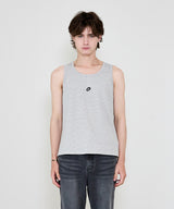 flow cotton ribbed sleeveless grey stripe