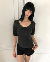 マメコシャーリング7スリーブTシャツ