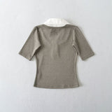 Vella Contrast Collar Top
