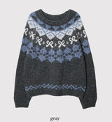 #Sorbet Ribbon Nordic Wool Knit (2color)