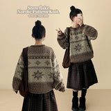 Loa Snow Flake Nordic Pattern Knit