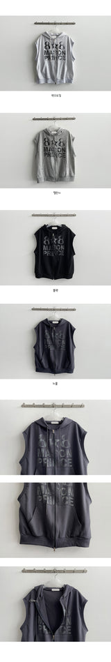 Poltet Two-Way Hooded Vest Zip-Up