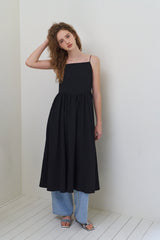 Summer tie dress_black