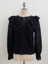 Revcell Ruffle Lace PuffBlouse (Sleeveless Set)