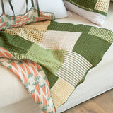 Patchwork Reversible Cotton Summer Blanket - S Size