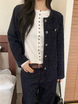 コエルシンプルツイードジャケット