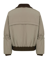 Two tone bomber jacket(beige/brown)
