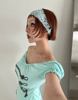 ナポレオン Vネック オフショルダー ショートスリーブ Tシャツ
