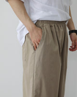 WIT LINEN COTTON WIDE PANTS