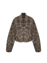 NyDkyel™ Wool blend fabric vintage lapel leopard print fur jacket