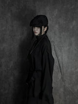 chiffon scarf high-neck shirt (2color)