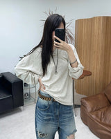 Heren Roll-up Slub Henley Neck Long Sleeve