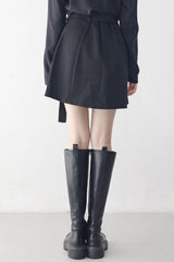 Manir Button Belt Skirt