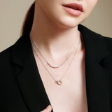 [Kim Ayoung, STAYC Yoon Worn] アークパヴェ925シルバー+ロジウムメッキネックレスN056-02H