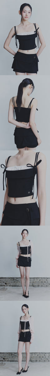 ハートベルトミニスカート black