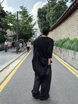 ハクウォッシングワイドデニムパンツ